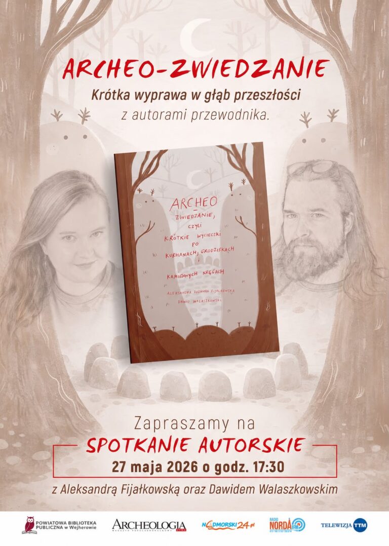 Plakat prezentacji przewodnika Archeo-zwiedzanie